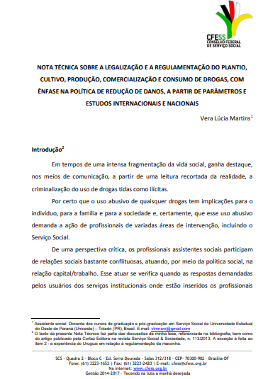 A legalização e a regulamentação