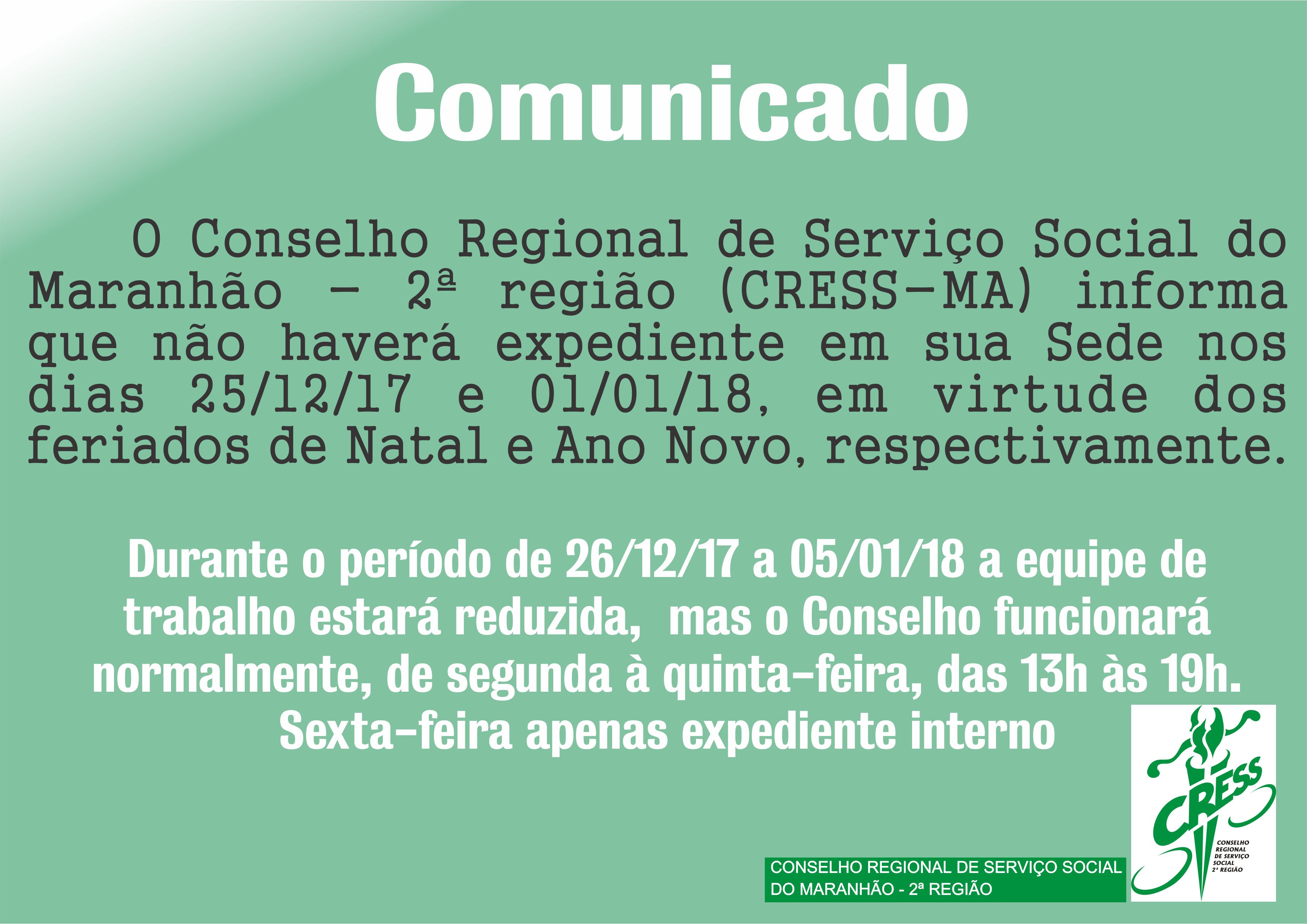 Comunicado Feriado