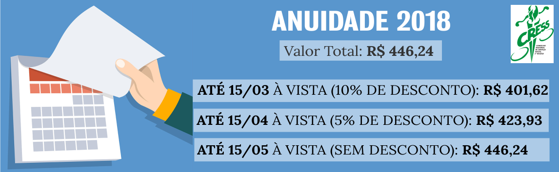 Calendário anuidade 2018