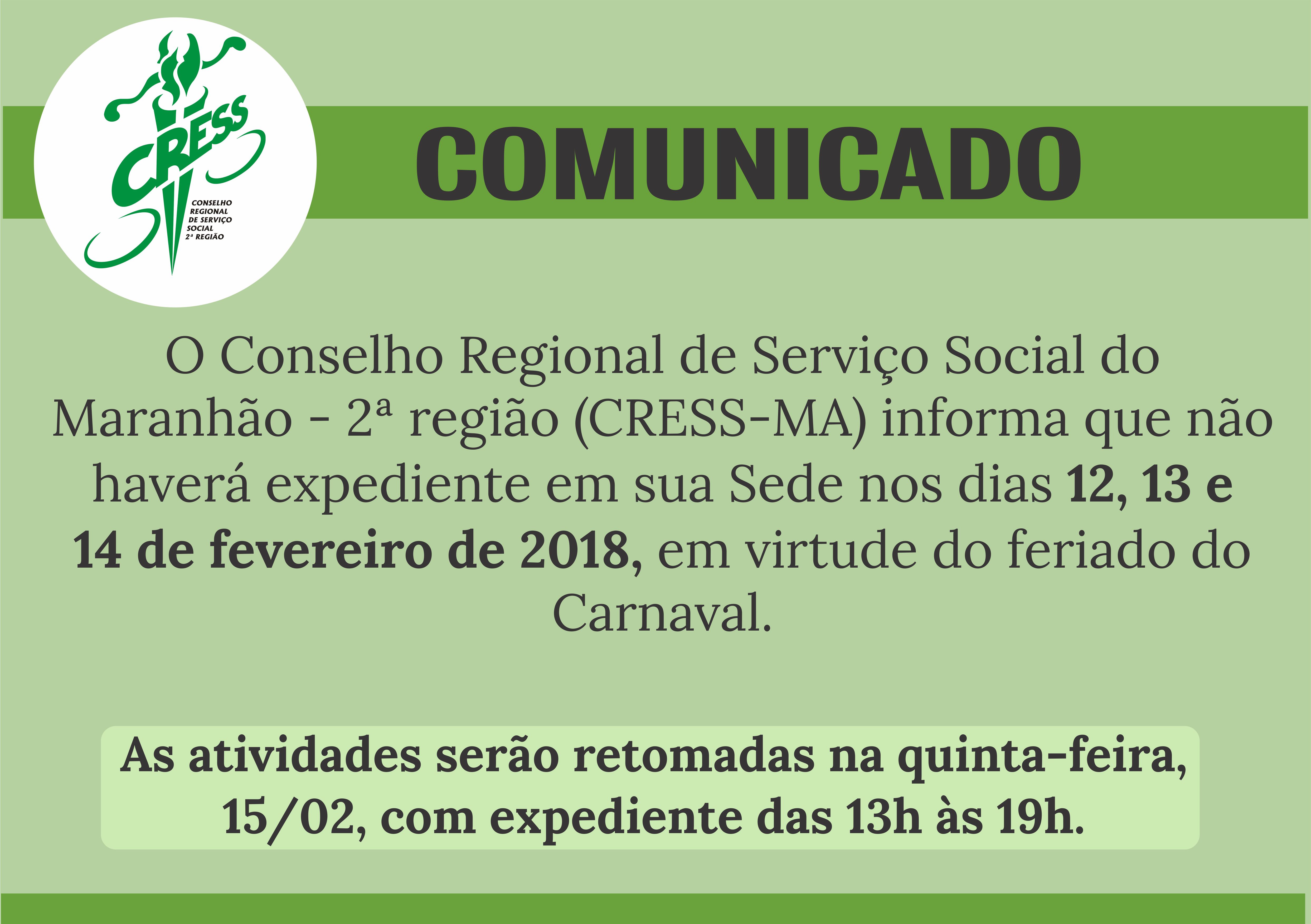 comunicado carnaval