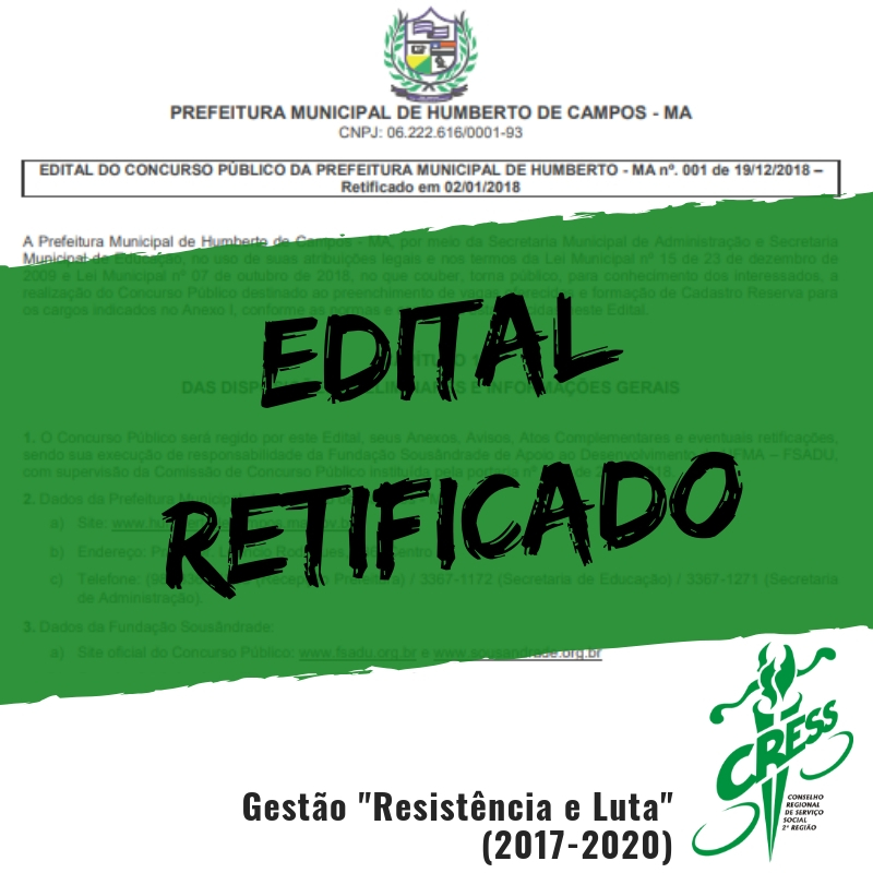 Edital Retificado Humberto de Campos