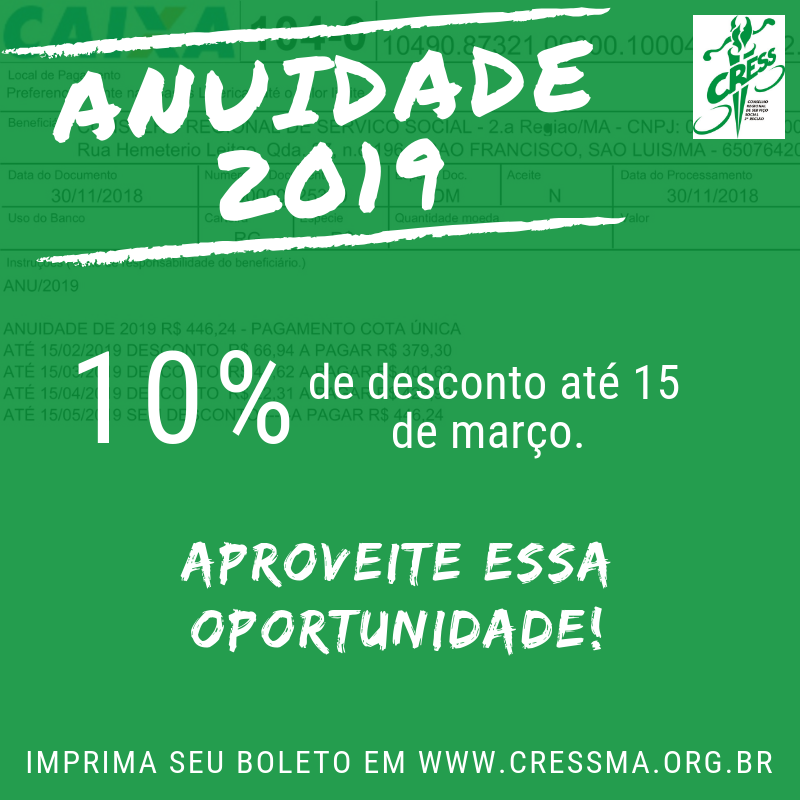 Desconto 10% anuidade