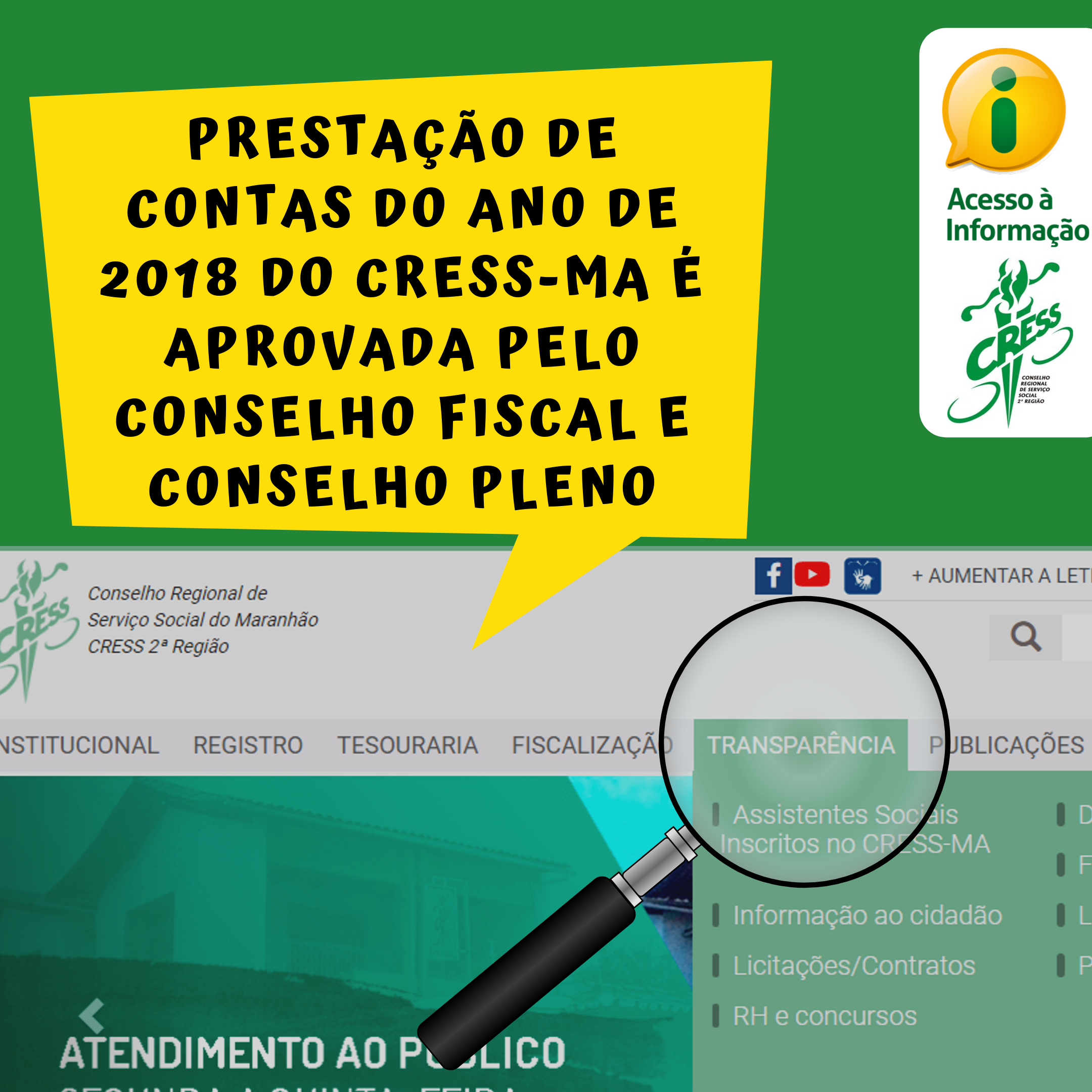 Pestação de contas 2018 o CRESS-MA é aprovada