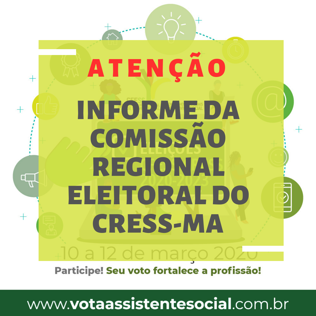 Informe da CRE do CRESS-MA