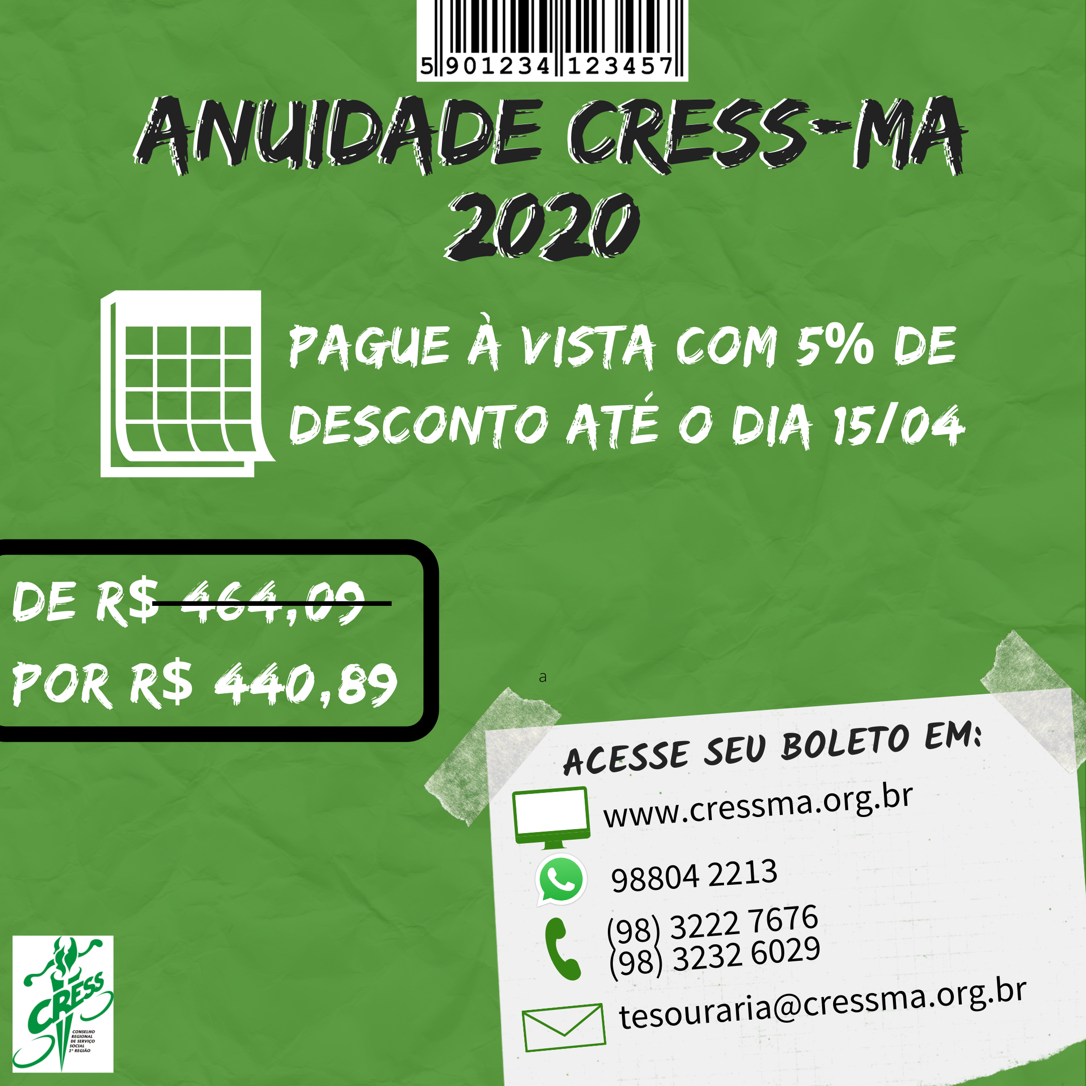 anuidade desconto 5%