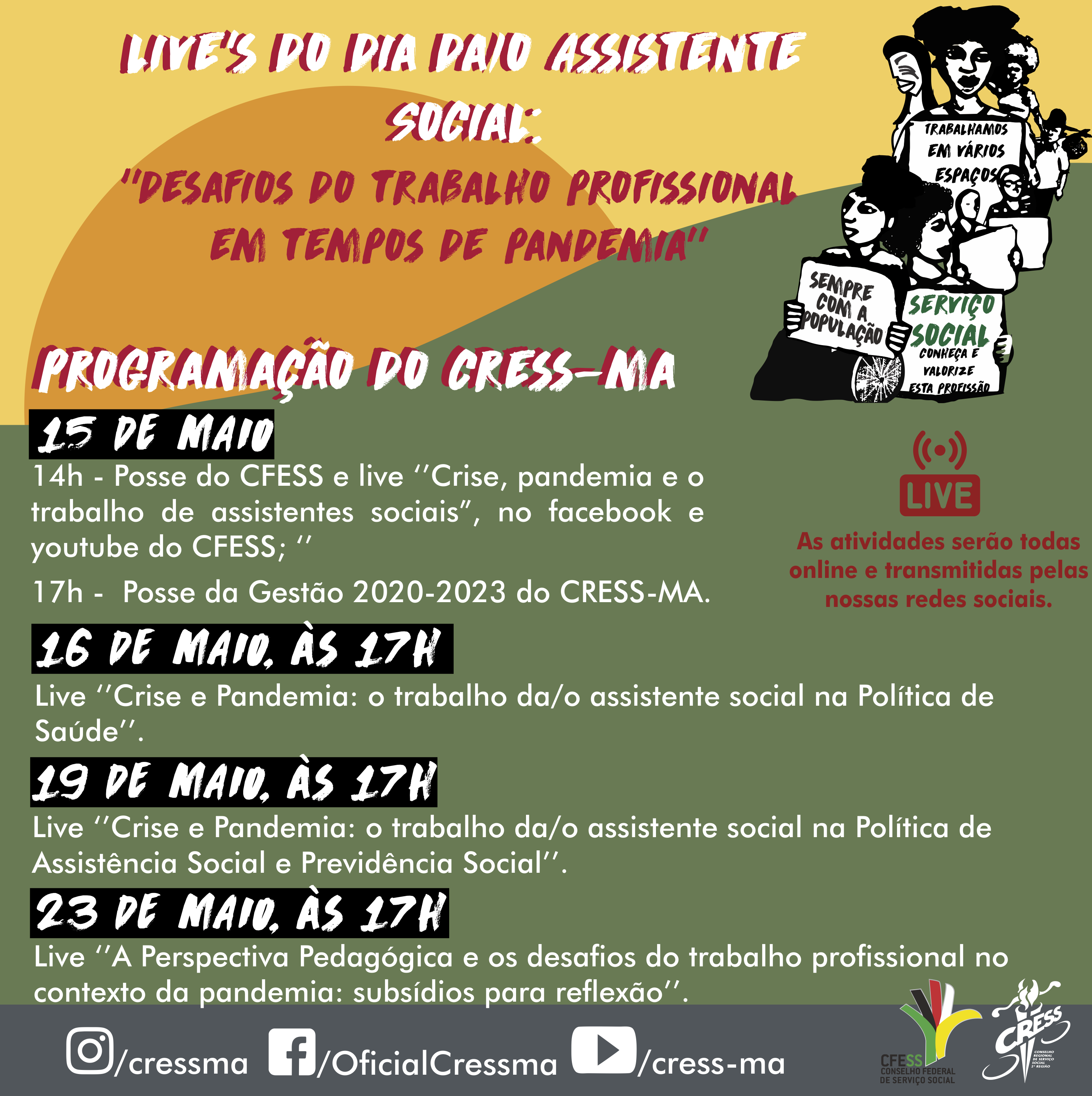 Programação dia do Assistente Social CRESS-MA alterada