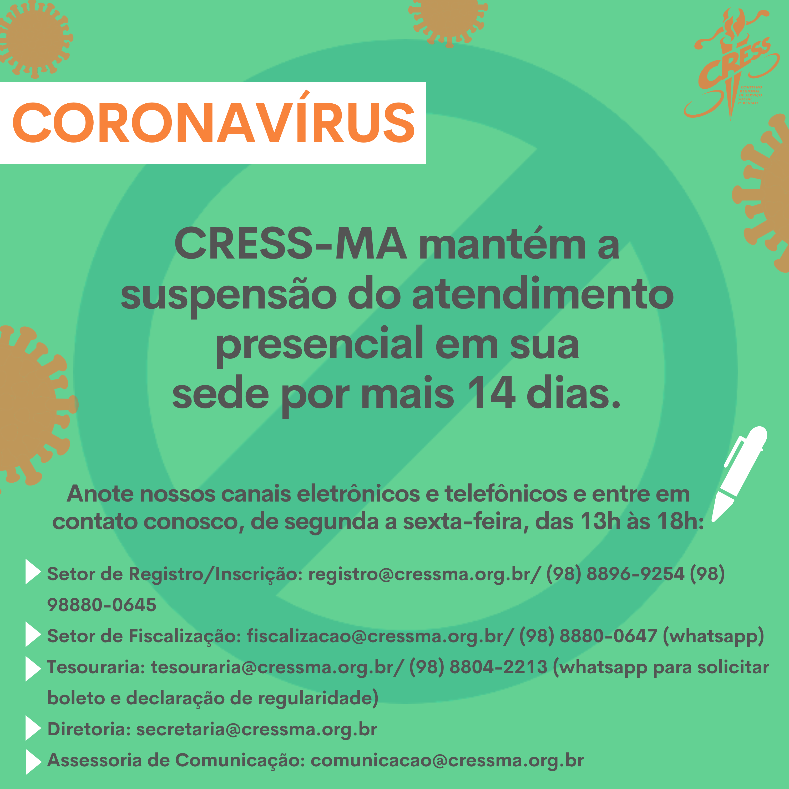 Suspensão do atendimento presencial