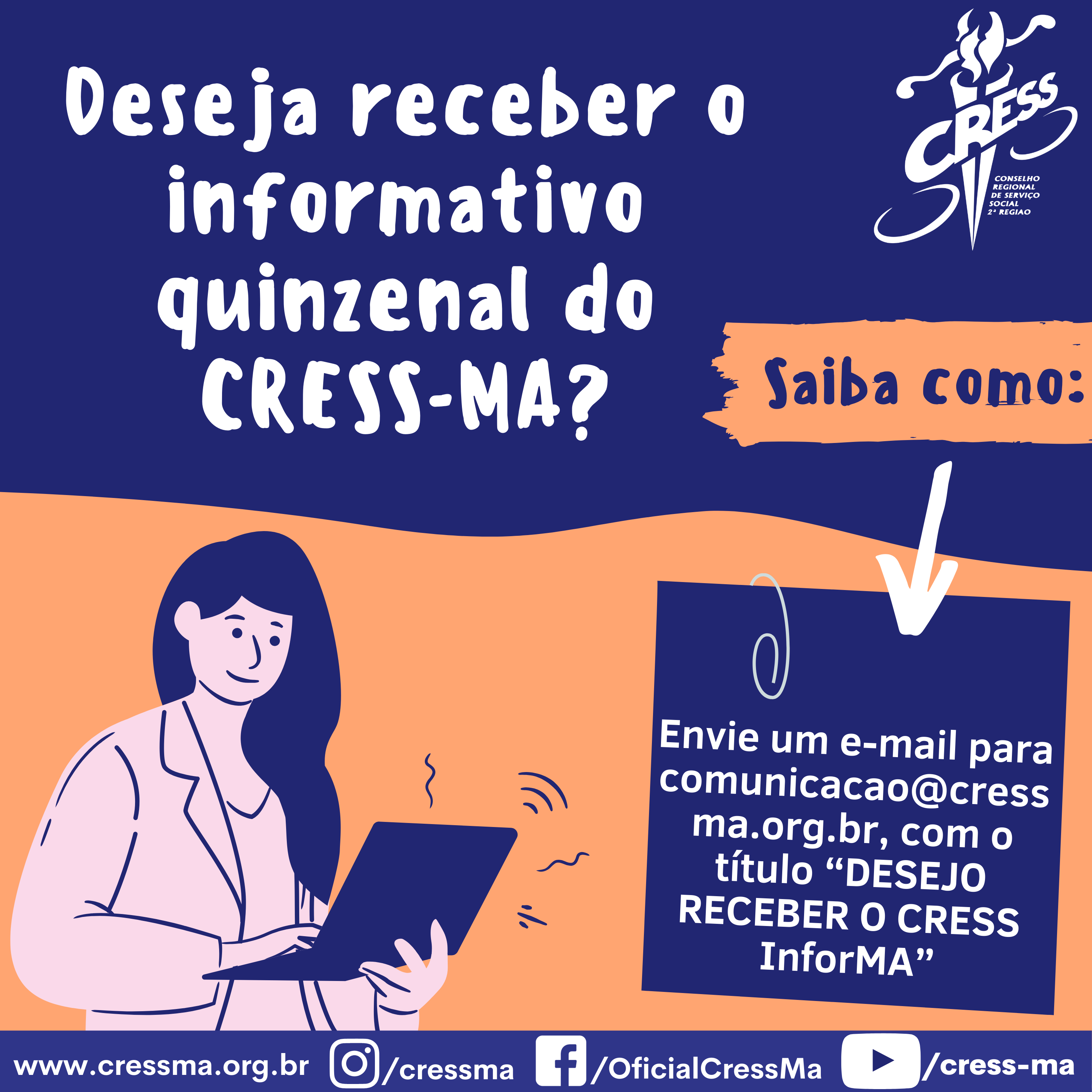 CRESS-MA envia informativo eletrônico quinzenalmente