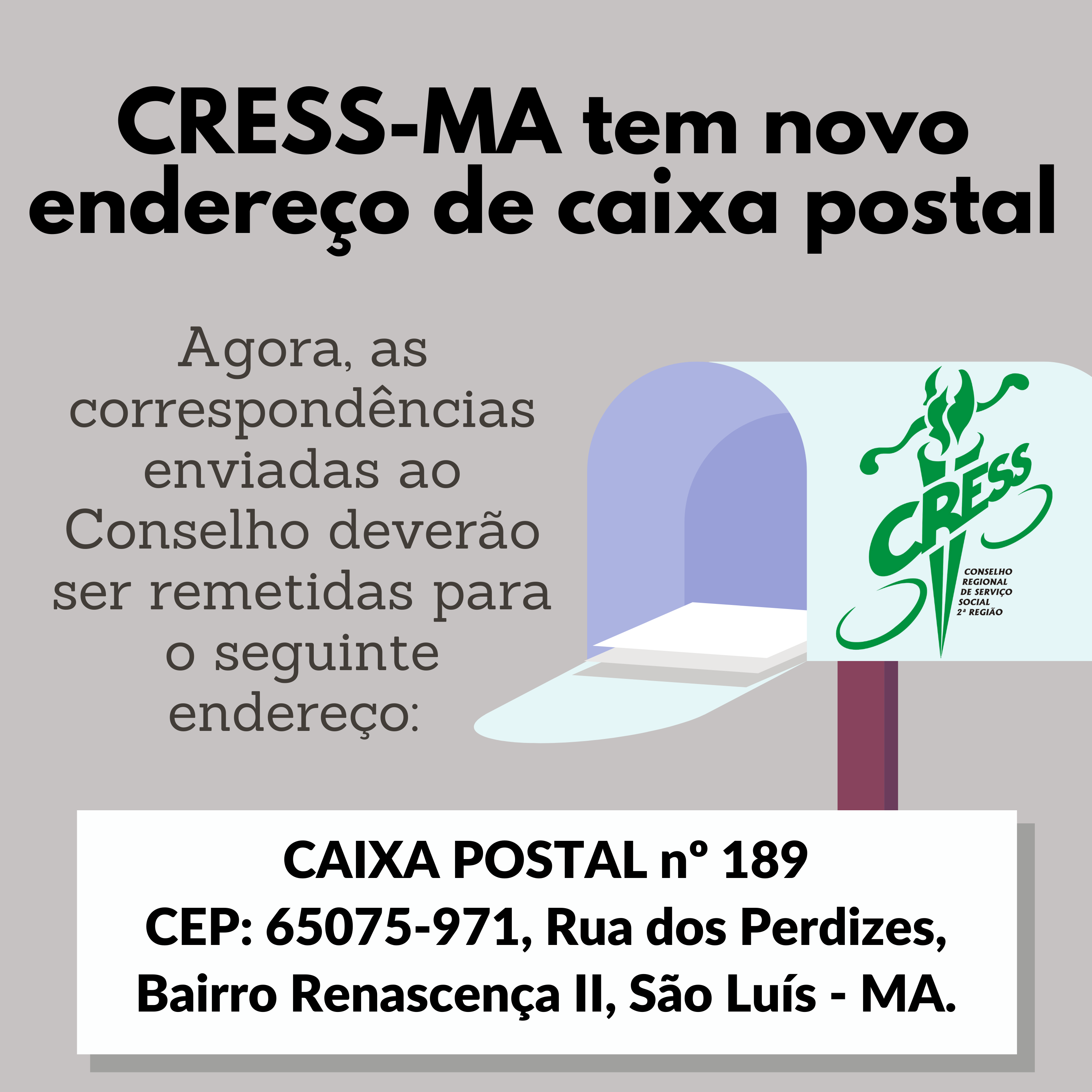 Caixa postal do CRESS-MA ok