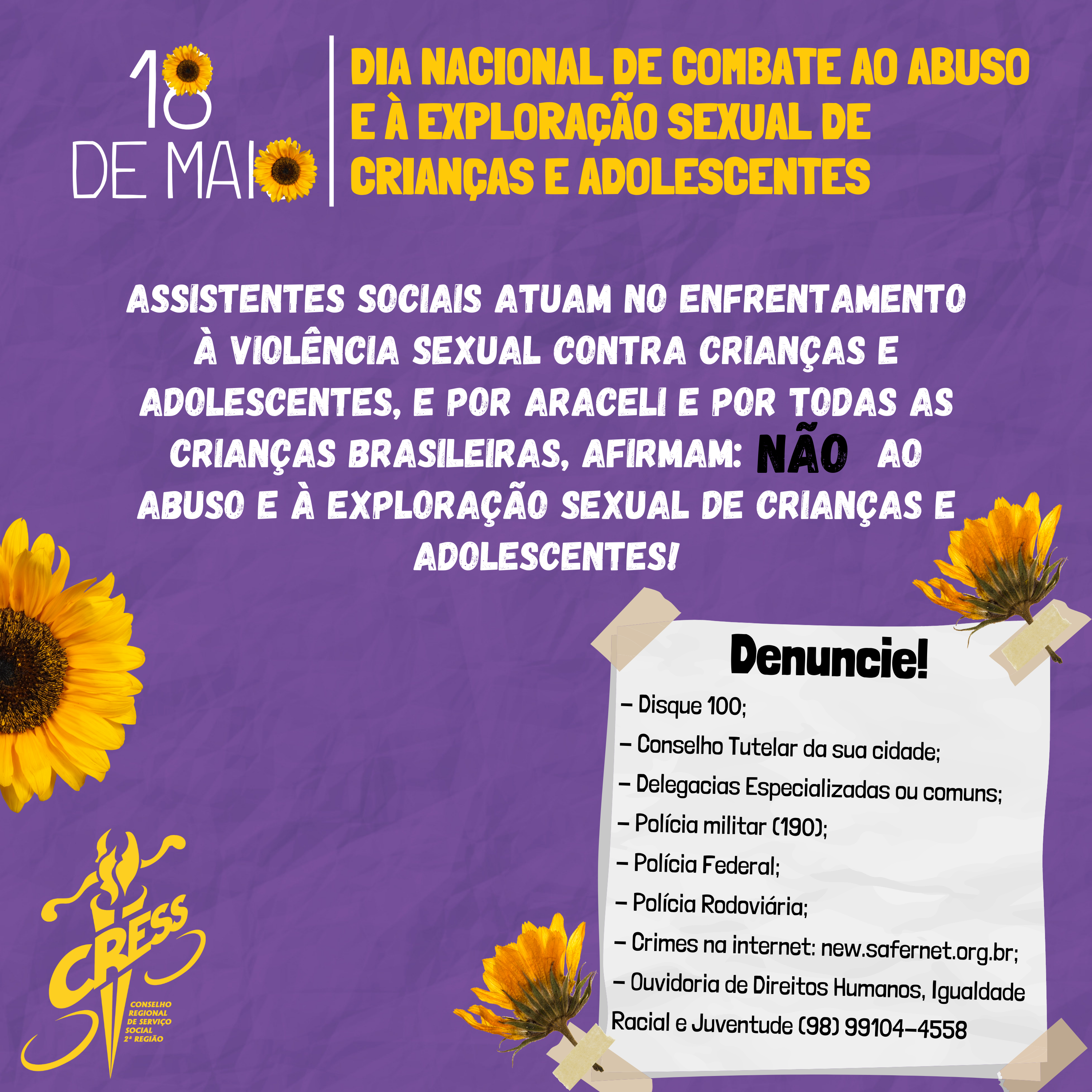 Dia Nacional de Combate ao Abuso e Exploração Sexual de Crianças e Adolescentes - 18 de maio(4)