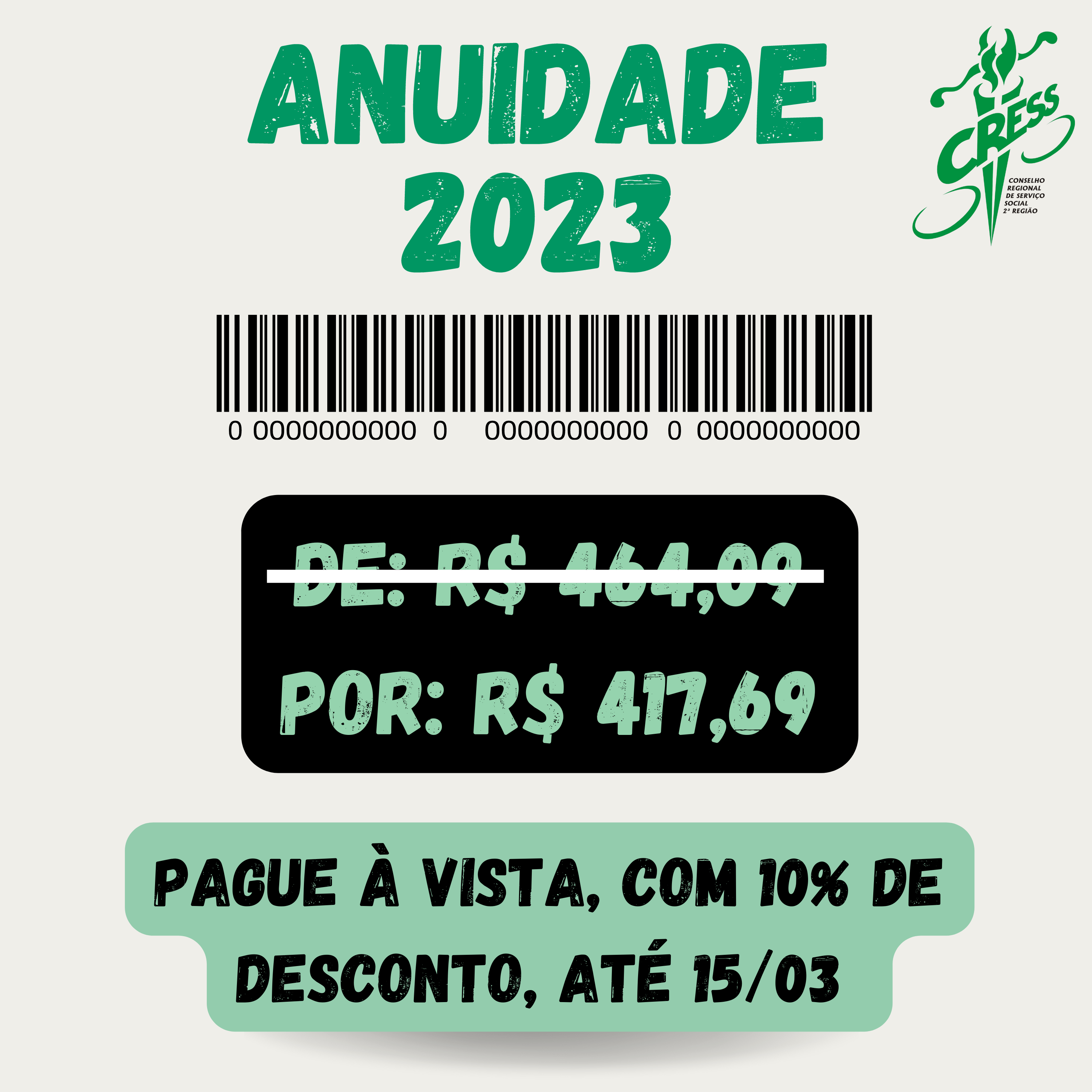 ANUIDADE 2023 10%