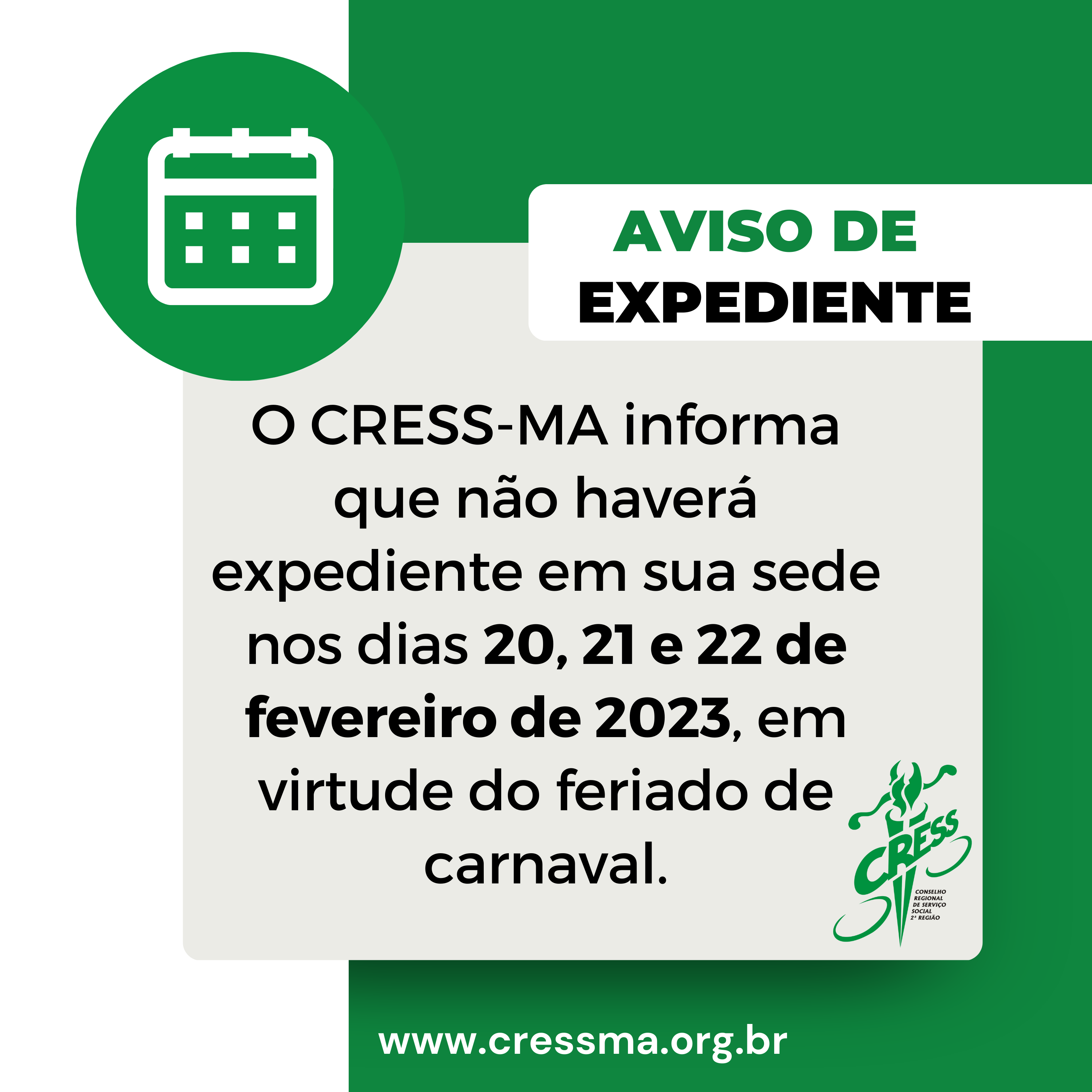 Aviso de expediente carnaval 2023