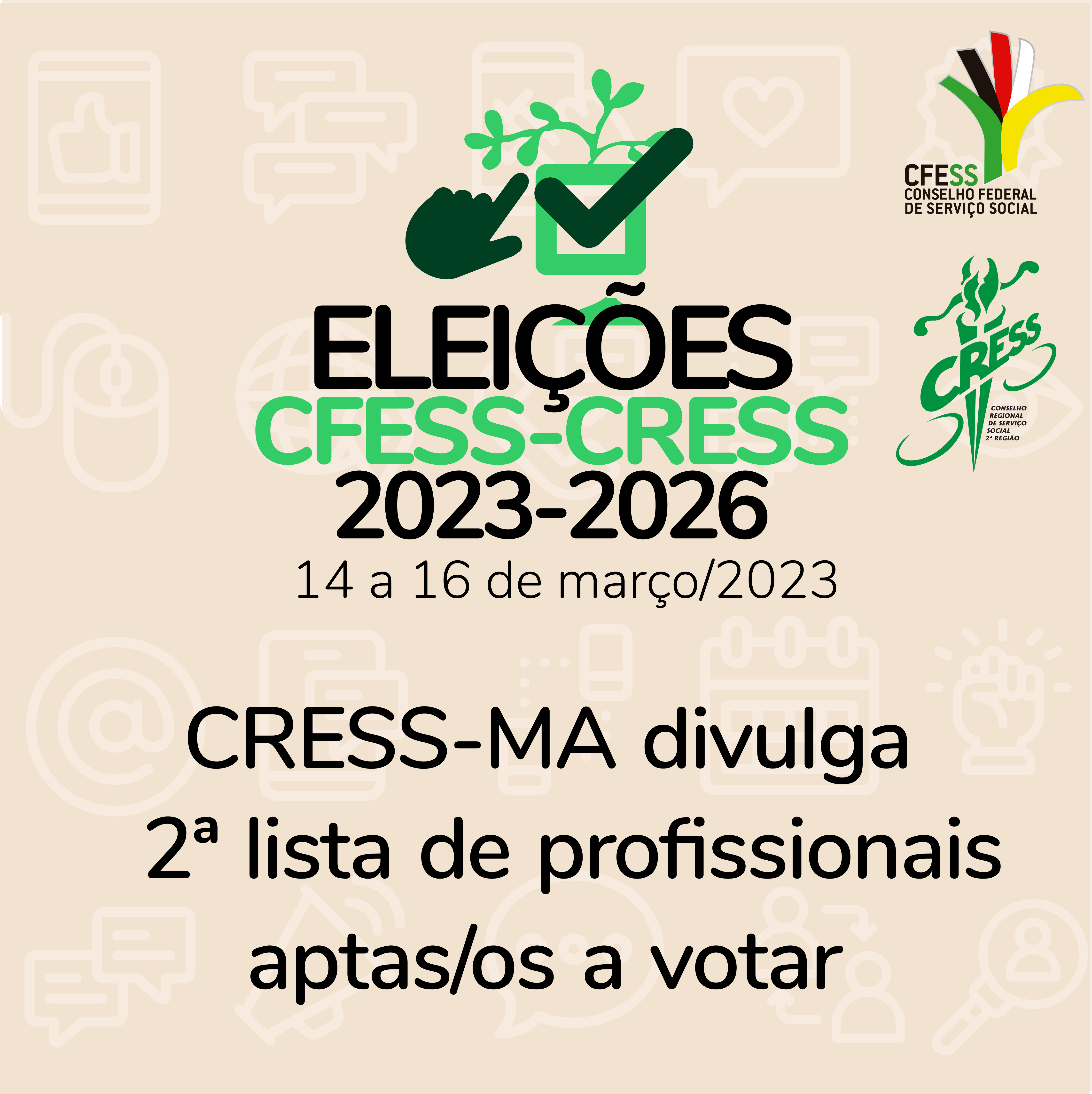 Eleições 2023 segunda lista de aptos a votar