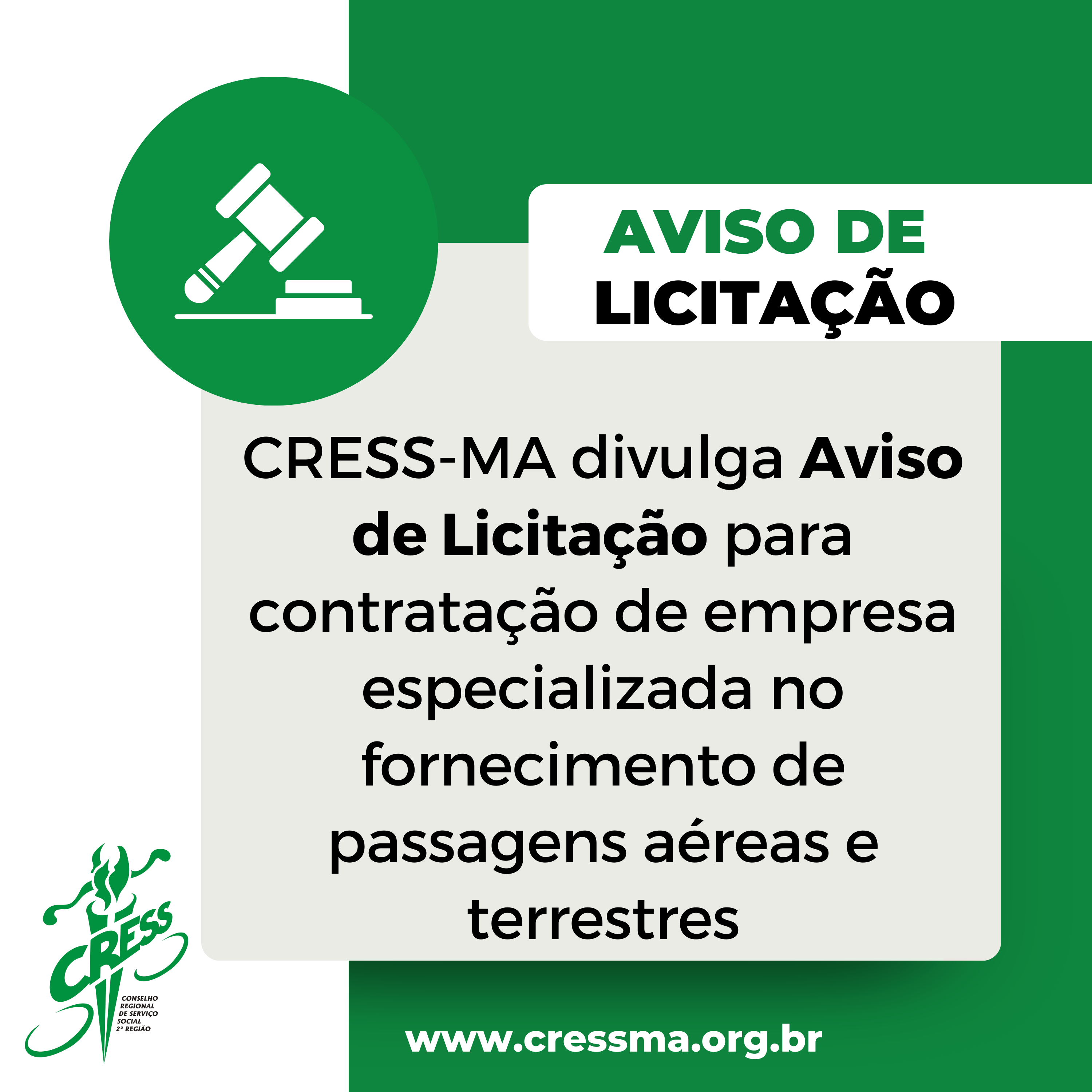 COMUNICADOS 2023 - aviso de licitação passagens aereas e terrestre