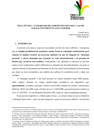 Nota Técnica sobre o trabalho de assistentes sociais e a coleta do quesito Raça-Cor-Etnia